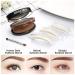 Two-tone Waterproof Eyebrow Powder with Brow Brush - Dark Brown/Light Brown - Buy Online on GoSupps.com