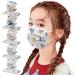 SDFRK 50 pieces of masks children disposable masks mouth protection children mask mouth protection fabric mouth and nose protection colorful 3-layer disposable mns mouth-cloth Bunting print mouth protection motif bandana scarves