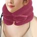 Esquirla 3 Tier Neck Stretcher Neck Pillow Inflatable Soft Relaxing Traction Pillow Support for Home Use Women Men The Seniors Adults rose red - Buy Online on GoSupps.com