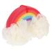 Ipetboom 1pc Rainbow Bath Ball Shower Pouf Shower Back Scrubber Metal Hairpin Stick Infant Tub Irish Accessories for Women Animal Pouf Loofah Kids Sponge Makeup Take a Bath Child