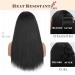 Kinky Straight Lace Front Wig - Soft & Natural Human Hair Feel - 22 Inch Italian Yaki Synthetic Wig for Black Women - Buy Online on GoSupps.com