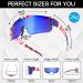 IKTOD UV400 Polarized Sports Sunglasses for Men and Women - Blue Lens Flag Frame | Windproof Cycling and Driving Sunglasses - Buy Online on GoSupps.com