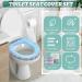 Reginary Thicker Toilet Seat Cover Pads - 16 Pcs | Bathroom Soft Seat Warmer | Stretchable & Washable Fibre Cloth | Easy Installation - Buy Online on GoSupps.com