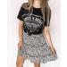 LAEMILIA Womens Navy Blue Floral Print Elastic Waist Mini Skater Skirt - XL - Buy Online on GoSupps.com