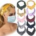 10 PCS Headband with Buttons for Face Mask, Headbands for Women Knotted Boho Stretchy Hair Bands, Lightweight Elastic Exercise Headband for Nurses Doctors and Women for Protect Your Ears. A-10 color Headband with Buttons