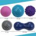 ALPIDEX Massage Balls Set of 5 | Hedgehog Balls for Trigger Point Therapy | Lacrosse Balls for Back Legs Feet & Hands - Different Hardness Levels - Buy Online on GoSupps.com