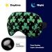 Retro Green Clover Pattern Sleep Mask - Adjustable Strap Eye Cover for Blocking Light, Ideal for Travel, Naps - Men and Women - Buy Online on GoSupps.com