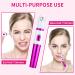 Waterproof Dual-Edge Nose Trimmer for Men and Women - Professional Painless Hair Removal Tool for Facial, Ear, and Eyebrow Grooming in Purple Rose - Buy Online on GoSupps.com