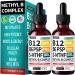 (2-Pack) Methylated B Complex Liquid Drops with Active L-Methylfolate - B12 Sublingual Drops, Vitamin B Complex - Vegan B 12 Vitamin 5000mcg, Non-GMO, Raspberry Flavor, No Sugar, 2 Fl oz, 80 Servings