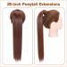 Tess Ponytail Extension - 60 cm Dark Red-Brown Braid - 90g Smooth Horse Tail Hair Extension - Buy Online on GoSupps.com