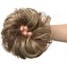 PORSMEER Curly Wavy Hair Buns Extensions 2 Pieces for Women Girls - Large Synthetic Updo Scrunchies in Gold Blonde/Ash Brown 12H24 - Buy Online on GoSupps.com