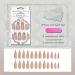 VOTACOS Long Stiletto Press on Nails - Nude False Nails with Glossy Finish | Transparent Stick on Nails for Women 415 - Buy Online on GoSupps.com