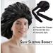 Satin Silk Bonnet for Sleeping | Prevent Hair Frizz | Soft Elastic Hair Wrap for Women | Curly, Black, Blond Hair | Sleep Cover with Bow Tie - Buy Online on GoSupps.com