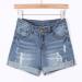 Gufesf Women's High Waisted Denim Shorts for Summer - White B3-blue, Small - Buy Online on GoSupps.com