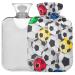 Oarencol Colorful Hot Water Bottle with Cover Sports Ball 2L Transparent Hot Water Bag for Pain Relief Cramps