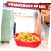 Alipis 2pcs Air Fryer Pan Airfryer Air Fryers Square Round Tray Baking Silicone Bowl Washable Accessories Redx2pcs 24X19.5X5CMx2pcs - Buy Online on GoSupps.com