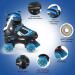MammyGol Adjustable Quad Roller Skates for Kids | Light Up Wheels | Blue | Size Large (4-7US) - Buy Online on GoSupps.com