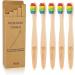 Bamboo Kids Toothbrushes Rainbow 5 Pack Childrens Toothbrush Set Premium Medium Soft Bristles Manual Tooth Brushes Kit Eco-Friendly Wooden Handle Toothbrushes for Children - Buy Online on GoSupps.com