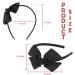 Black Bow Headband for Girls - Grosgrain Ribbon Hair Hoop for Party Decoration & Cosplay Costume - Buy Online on GoSupps.com