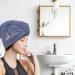 Microfiber 4-Part Hair Towel Set | Soft Absorbent Quick-Drying Turban for Curly Hair | Ideal for Wet Hair Care - Buy Online on GoSupps.com