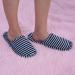 Keenso Reisen Foldable Slippers - Soft Cotton Portable Reusable Indoor Travel Slippers for Men - Non-Slip Blue Stripes for Hotel Plane & Home Use - Buy Online on GoSupps.com