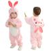 Doladola Baby Boys Girls Cartoon Animal Hooded Onesies Infant Pajamas Romper 24-30 Months Rabbit