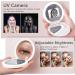 Fenair Sunscreen Testing Mirror with UV Camera & Lights - 2X Magnification Travel Makeup Mirror | Large 3.5 Pocket Mirror - Buy Online on GoSupps.com