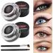 Focenat 2 Colors Gel Eyeliner Waterproof Long Lasting Cream Eyeliner Gel Smudge-Resistant Eyeliner Eyeliner Cream Makeup Eyeliner Gel with 2 Eyeliner Brushes Black and Brown - Buy Online on GoSupps.com
