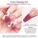 MEET ACROSS Pink Color Changing Gel Nail Polish Set - Mood Temperature Change Translucent Nude Pink Gel Polish with Foil & Crystal Accents - Buy Online on GoSupps.com