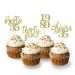 24Pcs Glitter 35th Birthday Cupcake Toppers Hello 35th Birthday Cake Topper- 35th Birthday Decorations for Celebrating Thirty-Five Years Old Birthday Party (Gold)