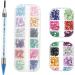 POPETPOP 1 Set crystal rhinestones flatback colorful rhinestones Nail Pen jewelry tool drawing tool Diamond drawing bead set diamond brush charm beads painting pen nail flat blue suit 16x1cm Blue - Buy Online on GoSupps.com