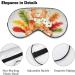 LynaRei Watercolor Autumn Bear Sleeping Mask - Adjustable Strap, Soft Eye Cover for Blocking Out Light - Fall Animal Leaves Design - Buy Online on GoSupps.com