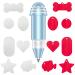 Engraving Tip for Cricut Joy  with 2 Color & 7 Lovely Blank Tags  Shape of Dog Bone  Heart  Circle  Star  Fish  Oval  Rectangle Navy Blue