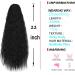 55.9 cm Curled Ponytail Extension - Long Black Drawstring Hair Part for Women | Corrugated Style - Buy Online on GoSupps.com