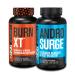 Jacked Factory Burn-XT Thermogenic Fat Burner - Appetite Suppressant for Weight Loss & Androsurge Estrogen Blocker for Men - Testosterone Booster