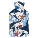 Blue Shark Hot Water Bottle With Cover Plush Bed Bottle Hand Warmer For Adults And Children 26.5X15.3cm