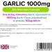 Lindens Garlic 1000mg - 200 Odourless Capsules | Standardised to Provide 700mcg Allicin | 6+ Month Supply | UK Made - GMP Certified - Buy Online on GoSupps.com