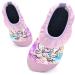 Children's bathing shoes swimming shoes water shoes girls baby beach shoes aqua shoes quick drying for beach pool (DJS pink 18/19)