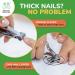 Best Nail Clippers Set for Thick Nails | Easy Grip 360 Rotary Fingernail Clippers - Ideal for Diabetics & Seniors (3 Pieces - Buy Online on GoSupps.com
