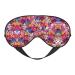 SSIMOO Blooming Flowers Soft Sleep Eye Mask Female Breathable Eye Patch Perfect for Travel and Relaxation Black