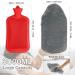 Rubber Hot Water Bottle with Cover - 3L Pain Relief Bag for Menstrual Cramps & Hot/Cold Compress (Grey - Buy Online on GoSupps.com