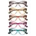 NOVIVON Reading Glasses for Women 5 Pack Blue Light Blocking Readers Vintage Cat Eye Eyeglasses Anti Glare Filter UV Ray
