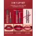 Rose Matte Liquid Lipstick Trio Set - Long-Lasting Waterproof Lip Makeup Gift - Buy Online on GoSupps.com