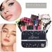 Professional Makeup Set - Mknzome Cosmetics Starter Kit with Travel Bag | Christmas Makeup Gift with Eyebrow Cream Eyeshadow Lipstick Lip Gloss & Mascara - Buy Online on GoSupps.com