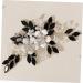 Housoutil Pearl Flower Comb Hair Combs for Wedding Crystal Hair Charms Rhinestone Hair Accessories Black Hair Accessories Plush Purse Bra Extenders Rhinestones Manual Hair up Bride - Buy Online on GoSupps.com