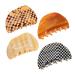 TODEROY Checker Claws Tortoise Barrettes Claw Clips for Women No-Slip Grip Lattice Design Hair Jaw Clips Clamp 80's Aesthetics Large Hair Accessories for Girls (Plaid+Streamer)