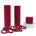 50 Pcs Thick Hair Ties Seamless Hair Bands Ponytail Holder Soft No Break Hair Bands for Women (Burgundy red)