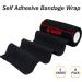 BQTQ 8 Rolls Cohesive Bandage 4 Inch - Self Adherent Sport Wrap Tape for Ankle Sprains & Swelling - Stretch Bandage Wrap for Humans and Animals - Black - Buy Online on GoSupps.com