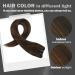 Moresoo 20 inch Brown Human Hair Extensions Weft Double Weft Real Hair Sew in Extensions 100g - Darkest Brown Highlighted with Chestnut Brown - Pack of 1 - Buy Online on GoSupps.com