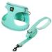 Bella & Pal dog harness Small dogs with a leash step-in dishes made of Air mesh anti-train reflective breathable breast dishes puppy dishes for small dogs cat dishes mint s S (35-40cm breast size) light green